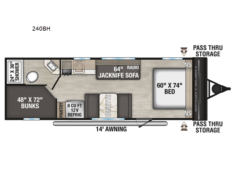 2026 KZ RV Sportsmen Classic 240BH TRAVEL TRAILER