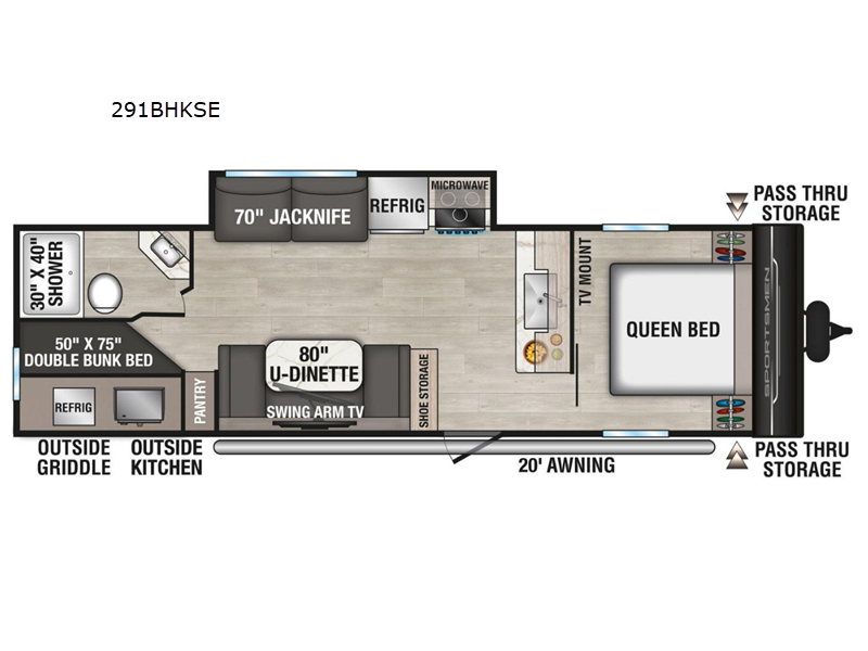 2026 KZ RV Sportsmen 291BHK TRAVEL TRAILER