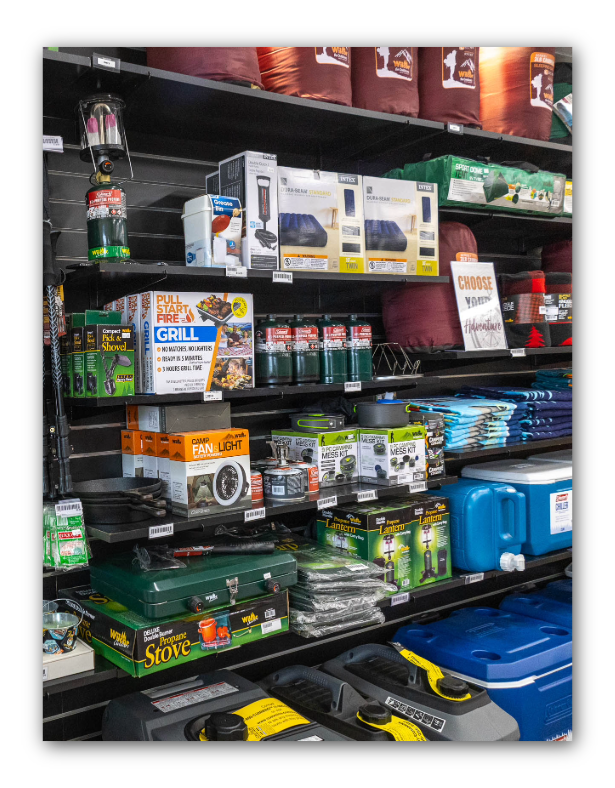 Camping gear and essentials