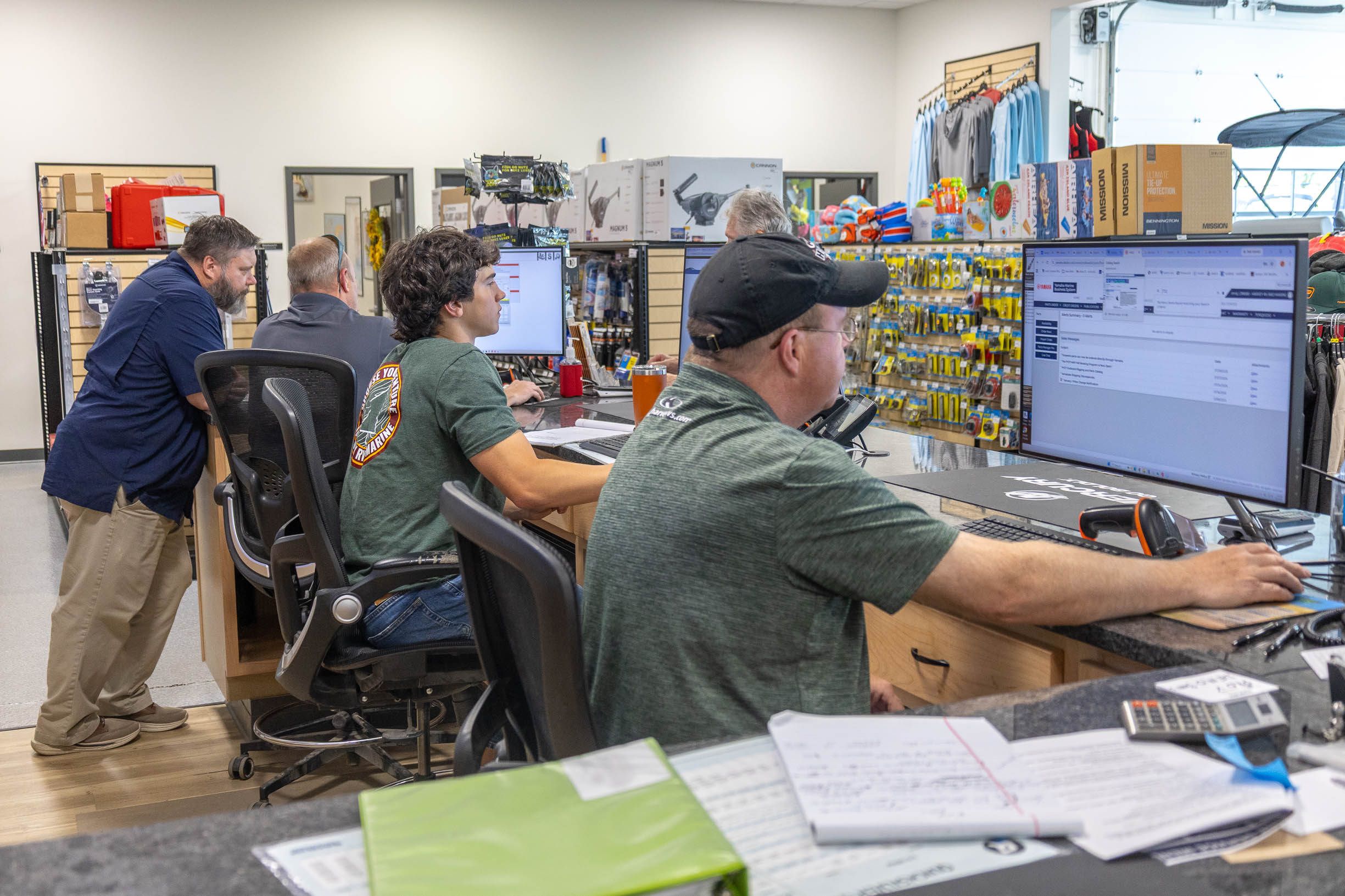 Marine Parts Department team