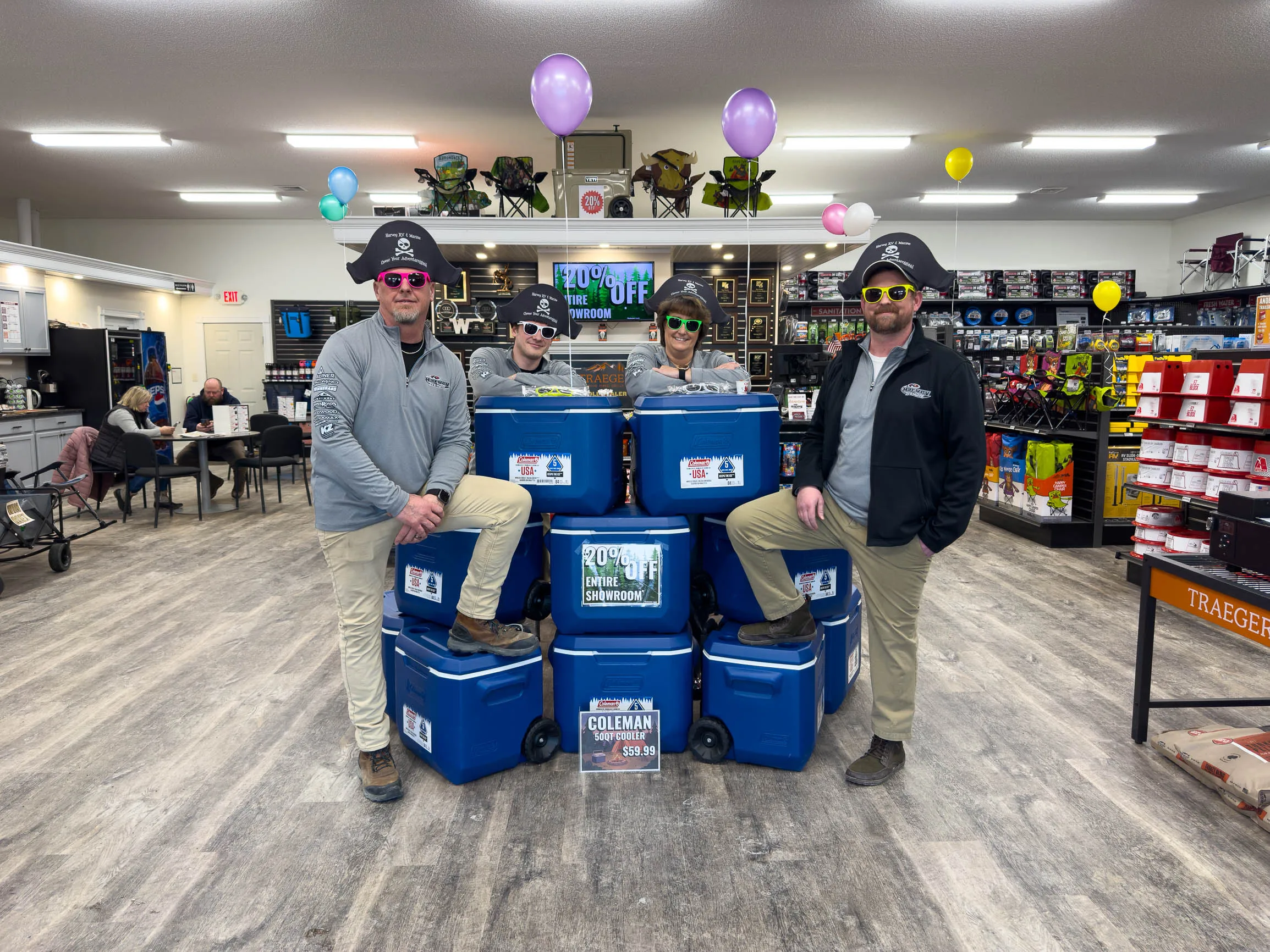 Fun atmosphere at Harvey RV and Marine